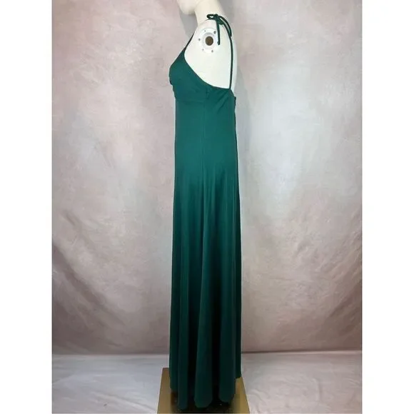 Vintage 1960s 1970s Sax Fifth Evening Gown Dress Emerald Green - Picture 12 of 14